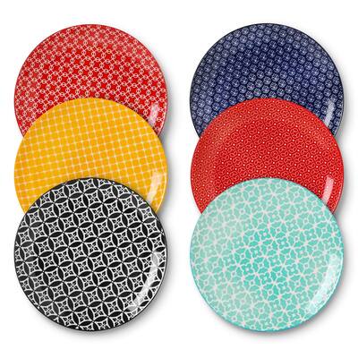 DOWAN 10" Ceramic Dinner Plates, Set of 6