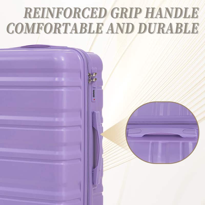 3PCS ABS Carry on Suitcase with Combination Lock
