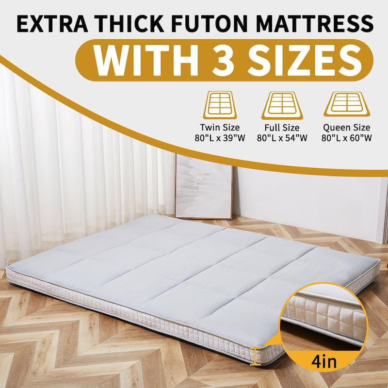 DoCred Roll Up Floor Japanese Mattress Futon with storage bag
