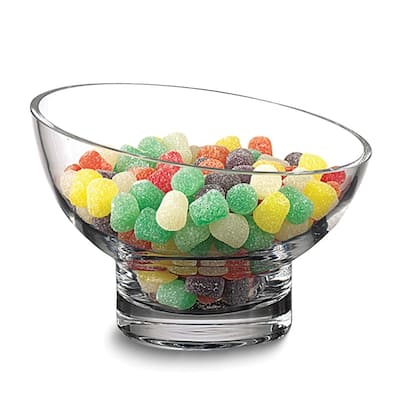 Curata Handcrafted Lead-Free Crystal Kira Slant Bowl