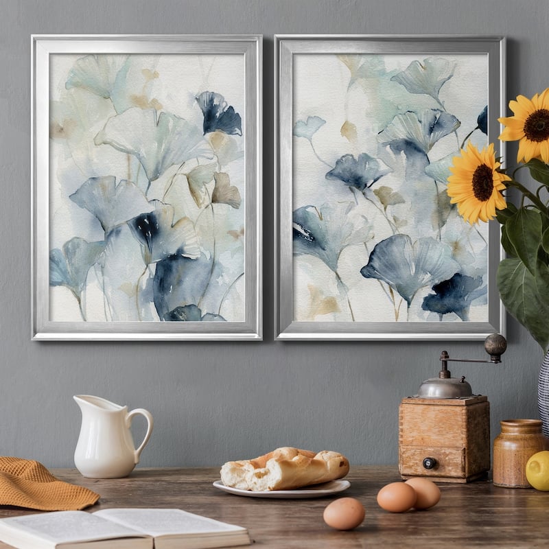 Indigo Ginkgo I Premium Framed Print - Ready to Hang - Multi-Color