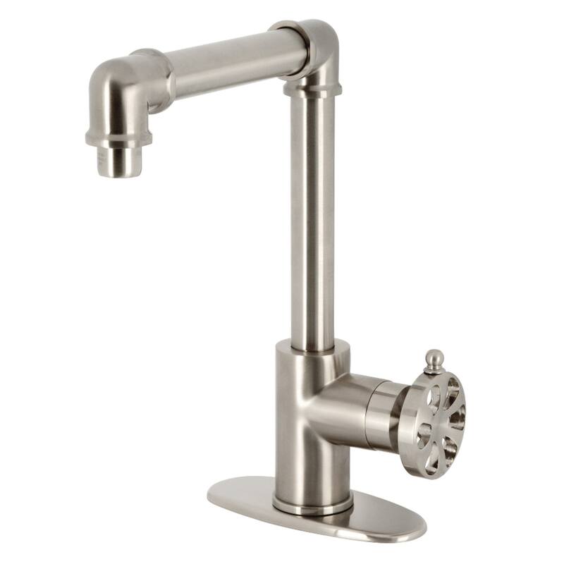 Kingston Brass Belknap Single-Handle 1-Hole Deck Mount Bathroom Faucet with Push Pop-Up