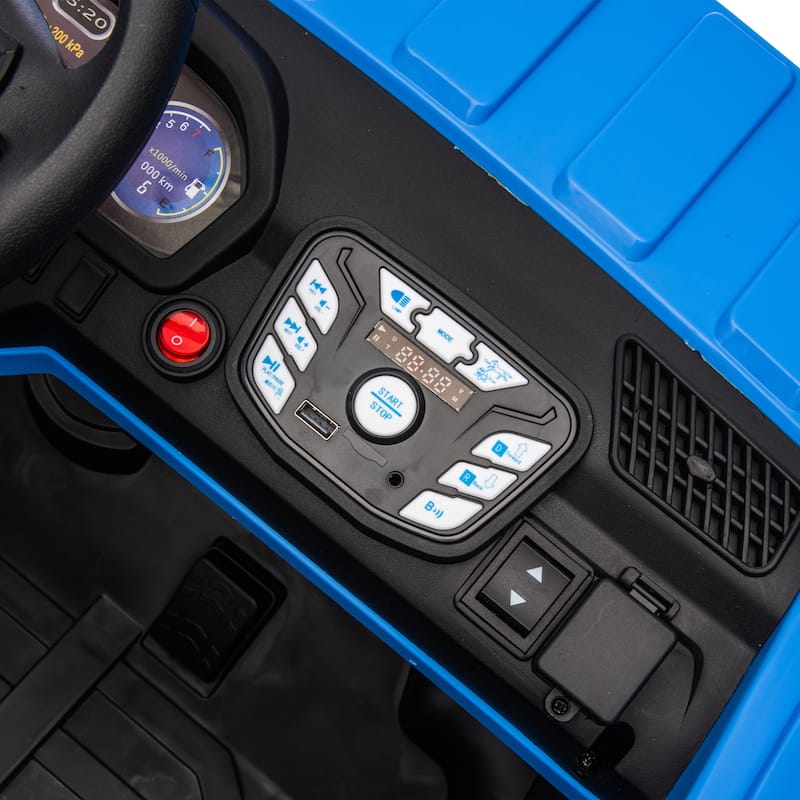 24V Kids Electric Pickup with Remote Control, 400W Motor, Two-Seater, Bluetooth,MP3, LED Lights, Electric Rear Dump for Kids 3+