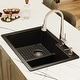 preview thumbnail 2 of 59, Karran 33" Top Mount Large/Small Bowl Quartz Kitchen Sink Kit - 33" x 22" x 9"