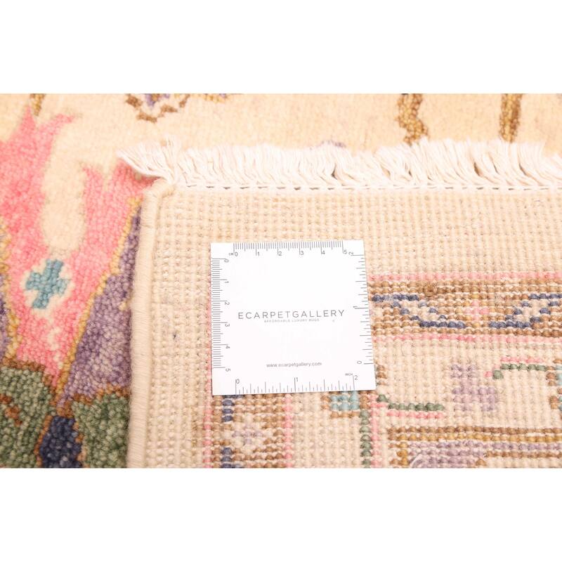 ECARPETGALLERY Hand-knotted Modern Oushak Cream Wool Rug - 7'11 x 10'0