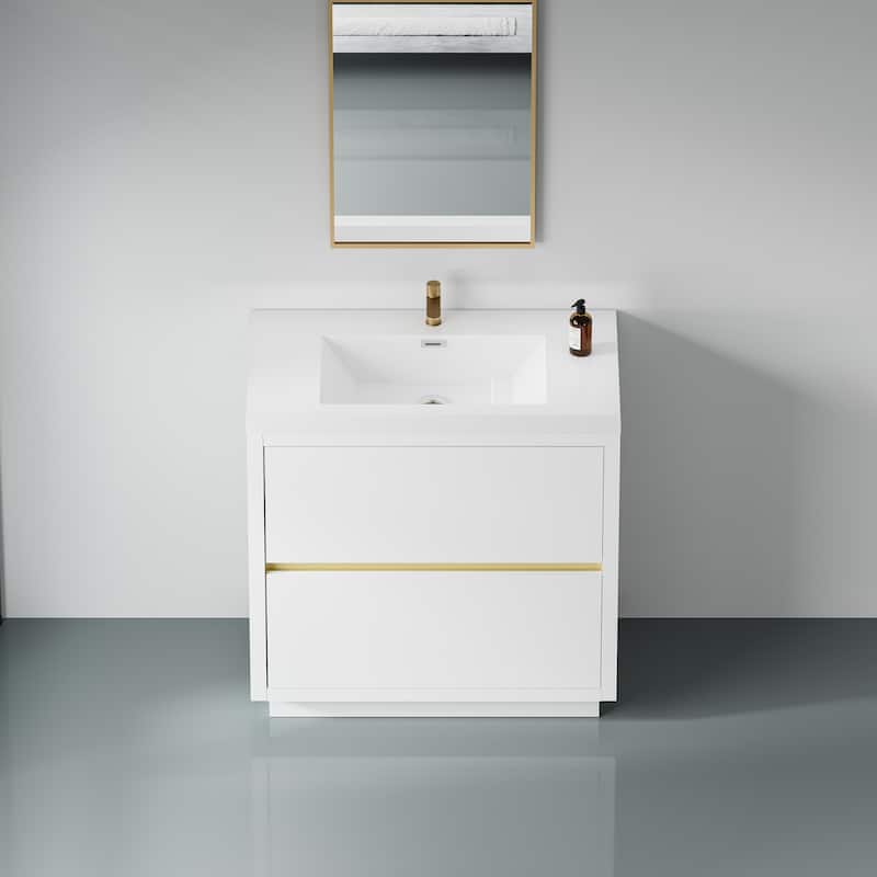 GDFStudio 36" Freestanding Bathroom Vanity with Sink