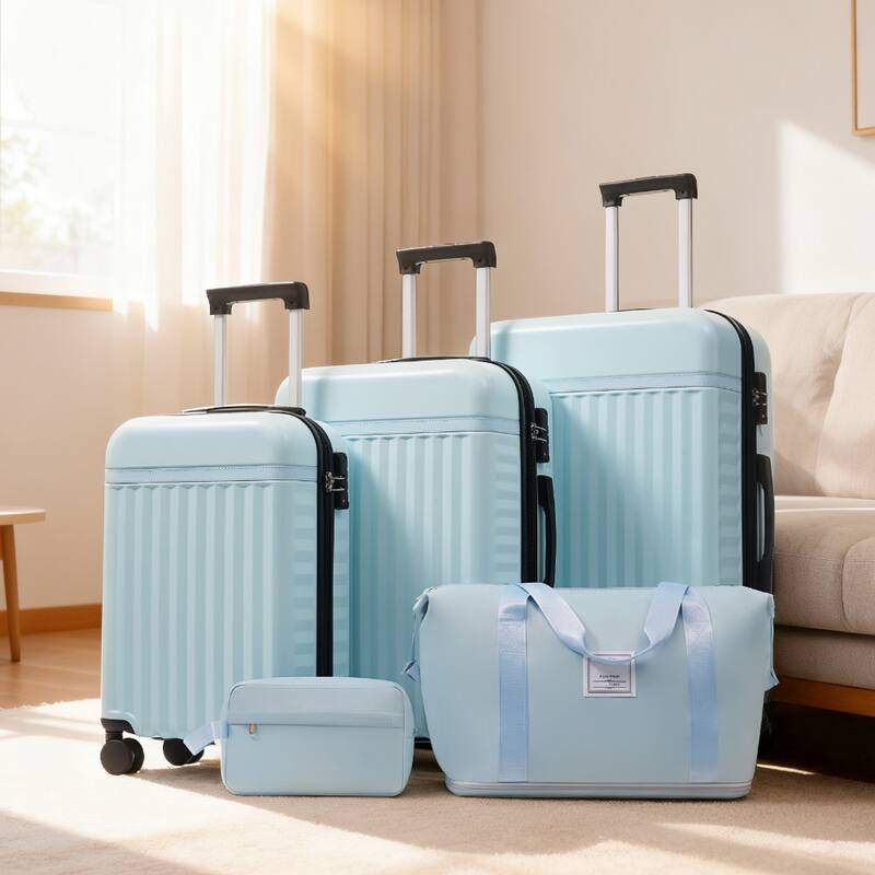 5 Piece Hardshell ABS Luggage Sets with Spinner Wheels and Tsa Lock