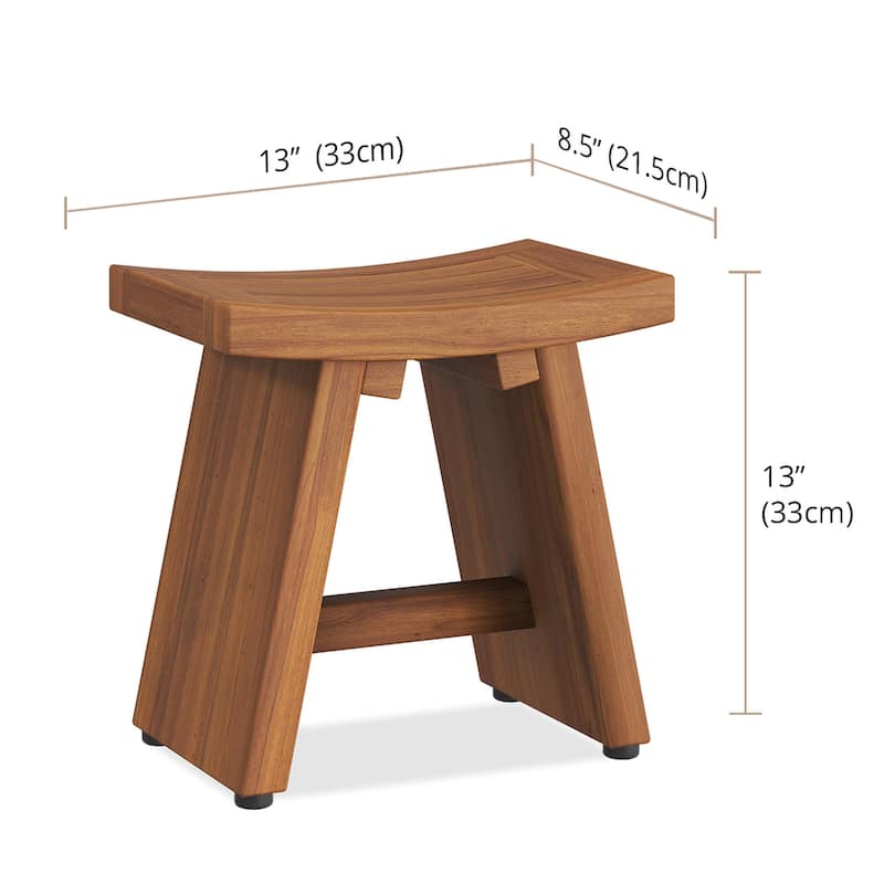 13" Asia Teak Shaving & Washing Foot Rest