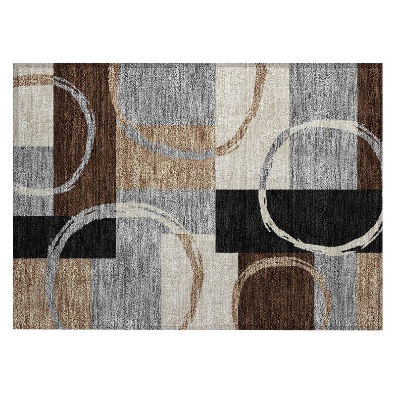 Machine Washable Indoor/ Outdoor Contemporary Chantille Rug