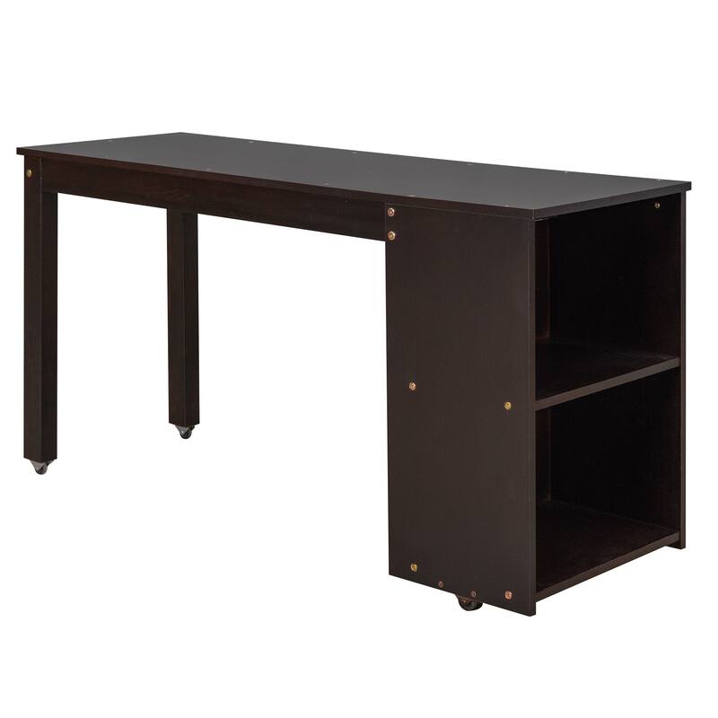 Multifunctional Full Loft Bed with Cabinet, Shelves, and Rolling Desk