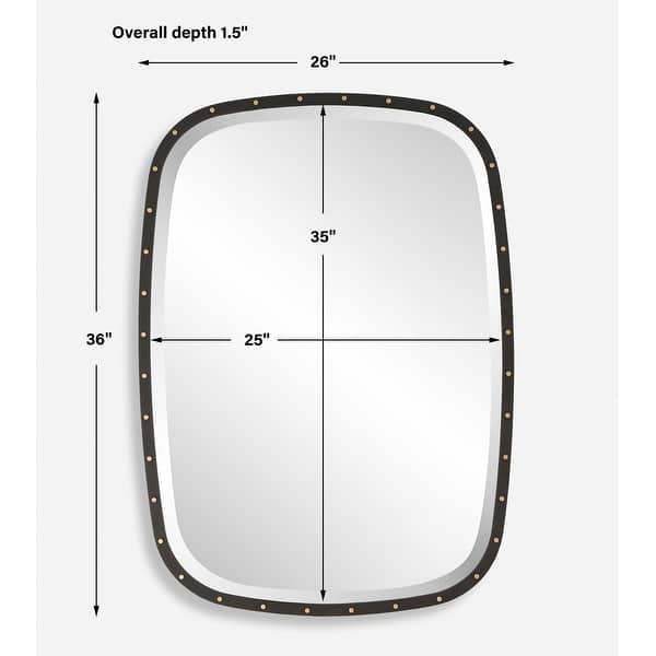 Uttermost Benedo Industrial Mirror - 36"H x 26"W x 1.5"D