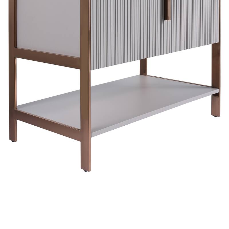 Fine Fixtures Serenity Modern Bathroom Vanity with Black Sintered Stone Top