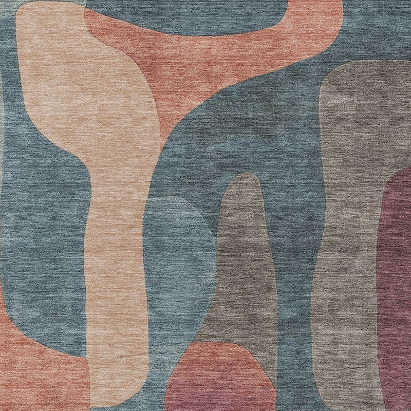 HomeRoots Abstract Transitional Rectangle Outdoor Rug