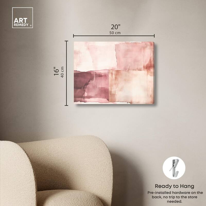 Faded Crimson II Canvas by Art Remedy, Gallery Wrapped