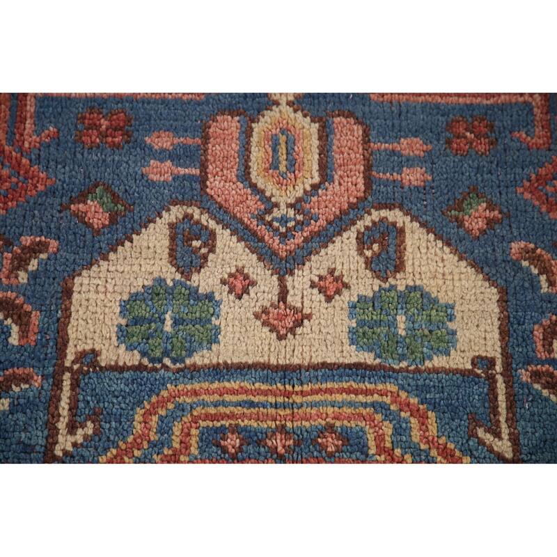 Geometric Red Sirjan Oriental Area Rug Hand-knotted Wool Carpet - 8'0"x 9'10"