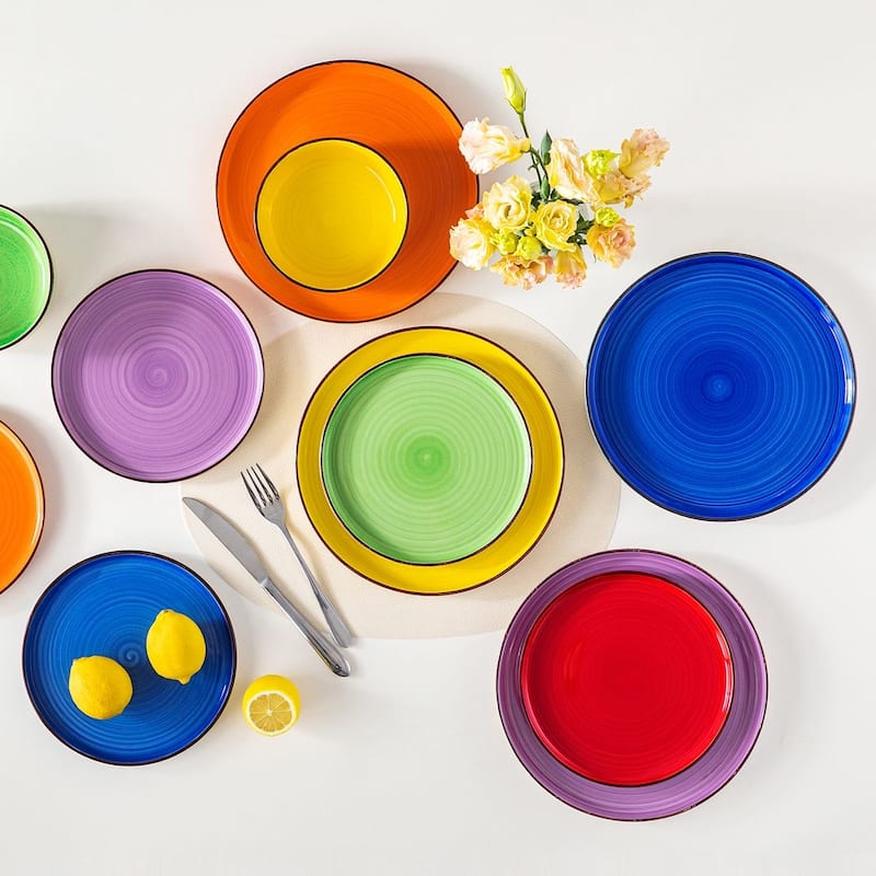 vancasso Bonita 18-Piece Round With Colourful Dinnerware Set