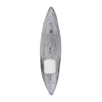 Stainless Steel Metal Single Candle Wall Sconce - Silver or Brass - CosmoLiving by Cosmopolitan