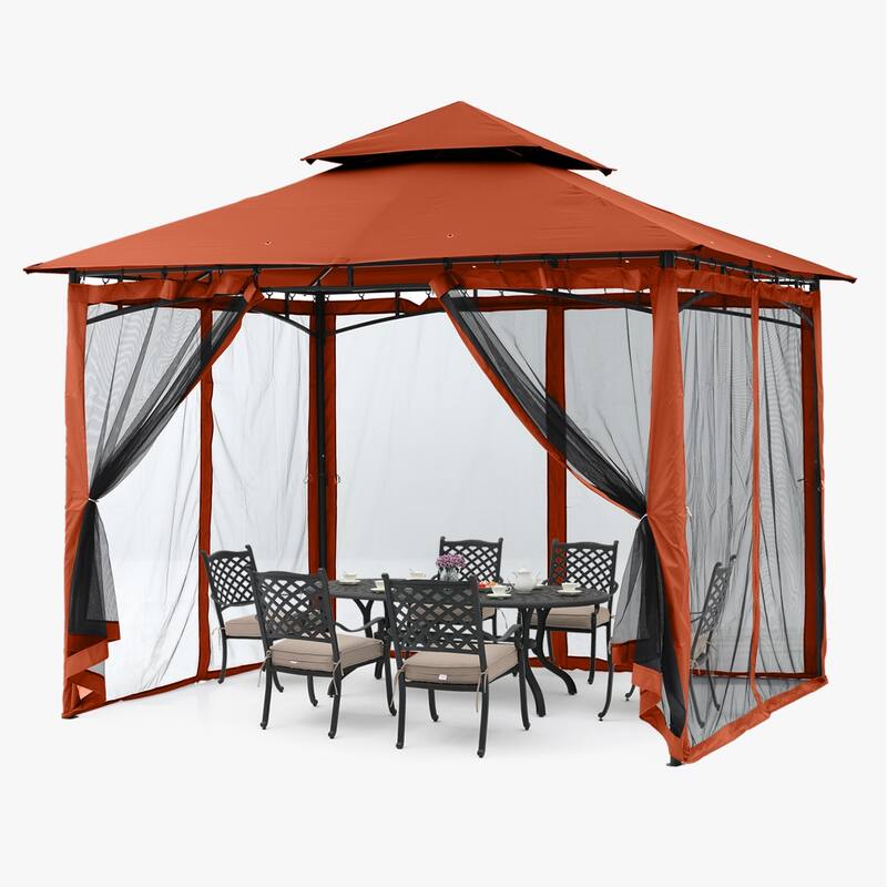 ABCCANOPY Patio Outdoor Gazebo for Double Roof Soft Canopy
