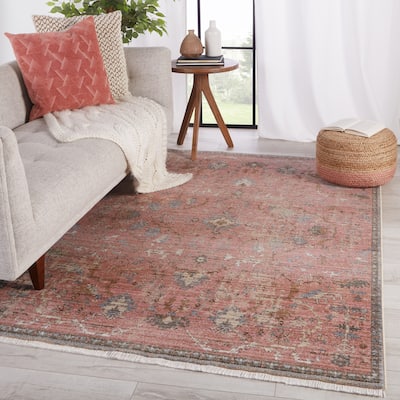 Marcella Oriental Pink/ Gray Area Rug