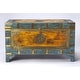 preview thumbnail 4 of 8, Nador Hand-Painted Brass Inlay Storage Trunk Coffee Table