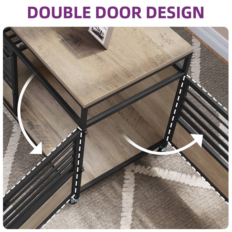 Moasis 24"/31"/39" Wooden Dog Crate Kennel End Table Furniture