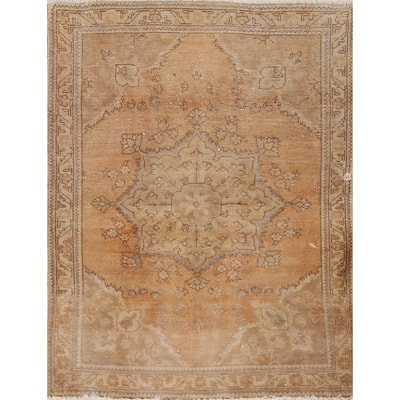 Traditional Tabriz Persian Vintage Accent Rug Hand-Knotted Wool Carpet - 3'2" x 4'6"