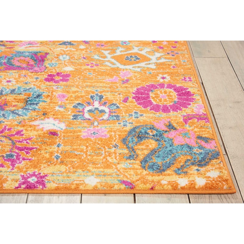 Nourison Passion Boho French Country Floral Area Rug.