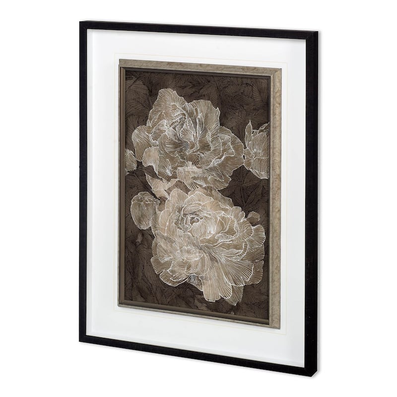 Weaved Peony I Framed Art Print