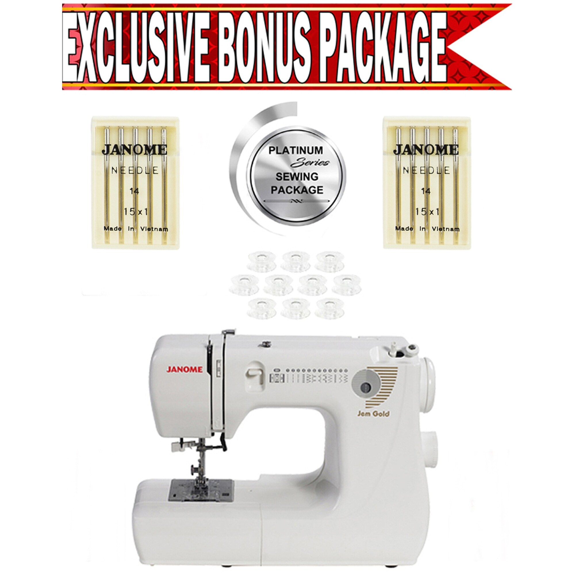 ジェイミー様 Janome Jem Gold 660 Sewing Machine w/ Exclusive Platinum Series