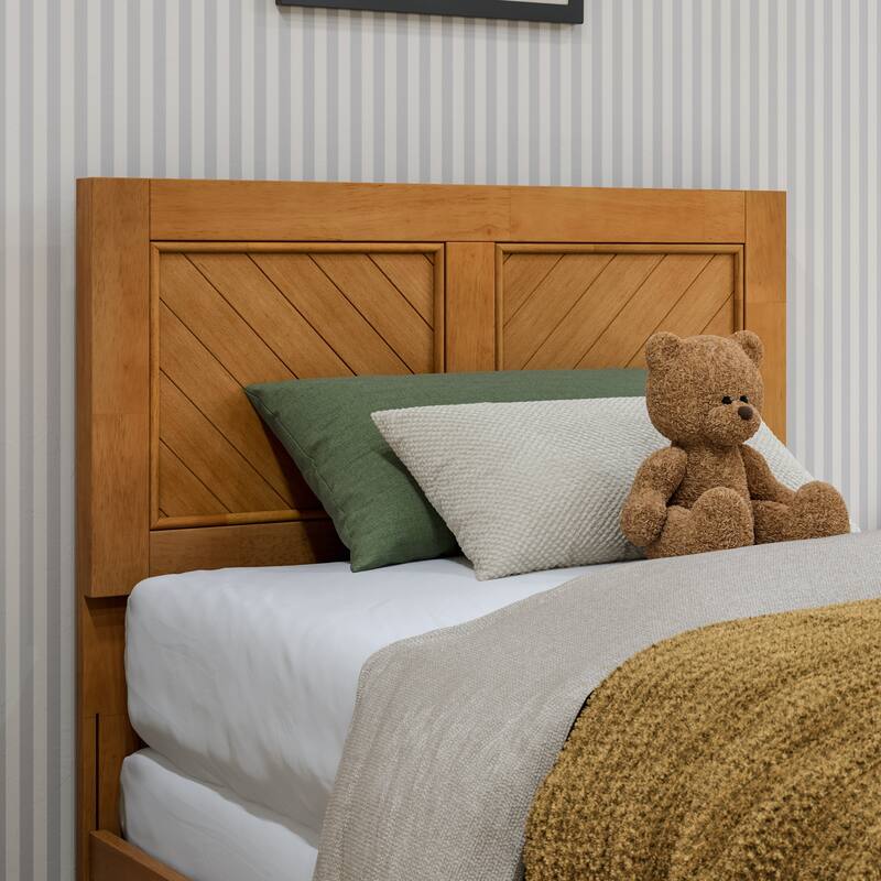AFI Canyon Wood Headboard with Attachable Charger - Light Toffee - Twin