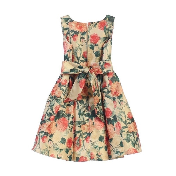 floral print junior bridesmaid dresses