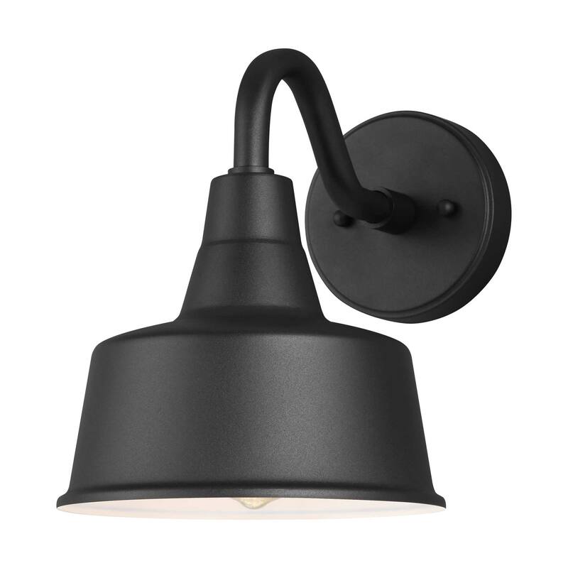 James Allan Flora Single Light 10" Tall Outdoor Wall Sconce - Black