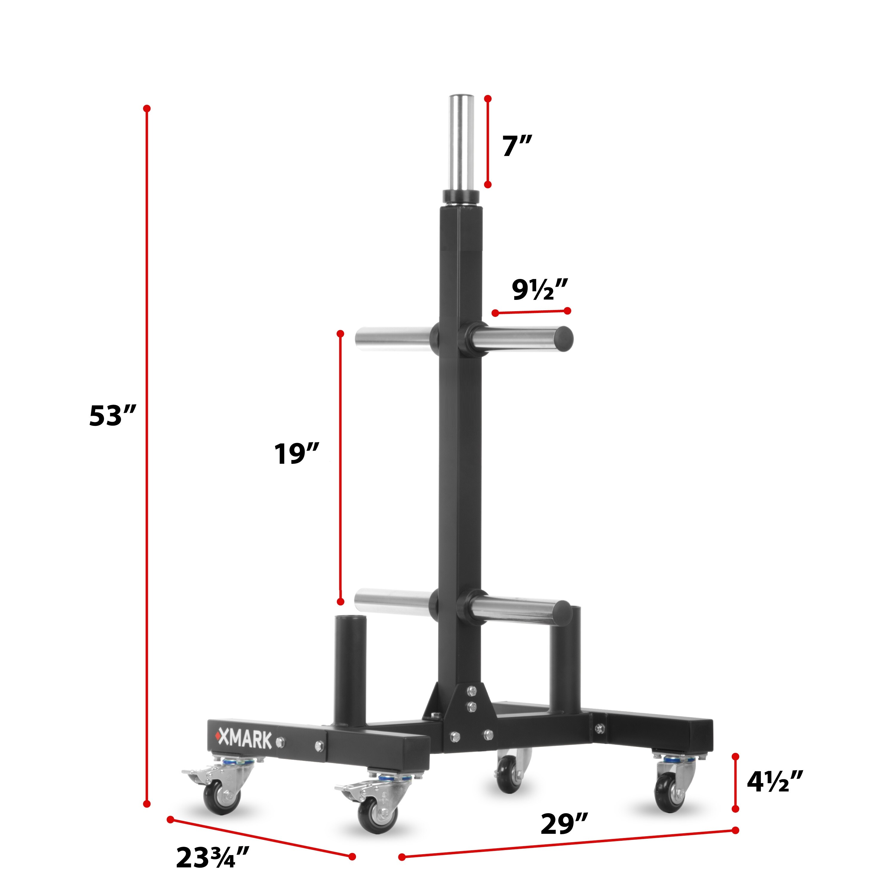 Cap horizontal olympic plate rack with wheels best sale