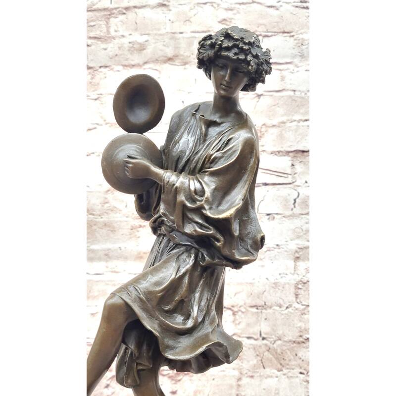 Classical Greek Dancer Girl W/ Cymbals - Dionysus Grape Vine Cult - Original Art