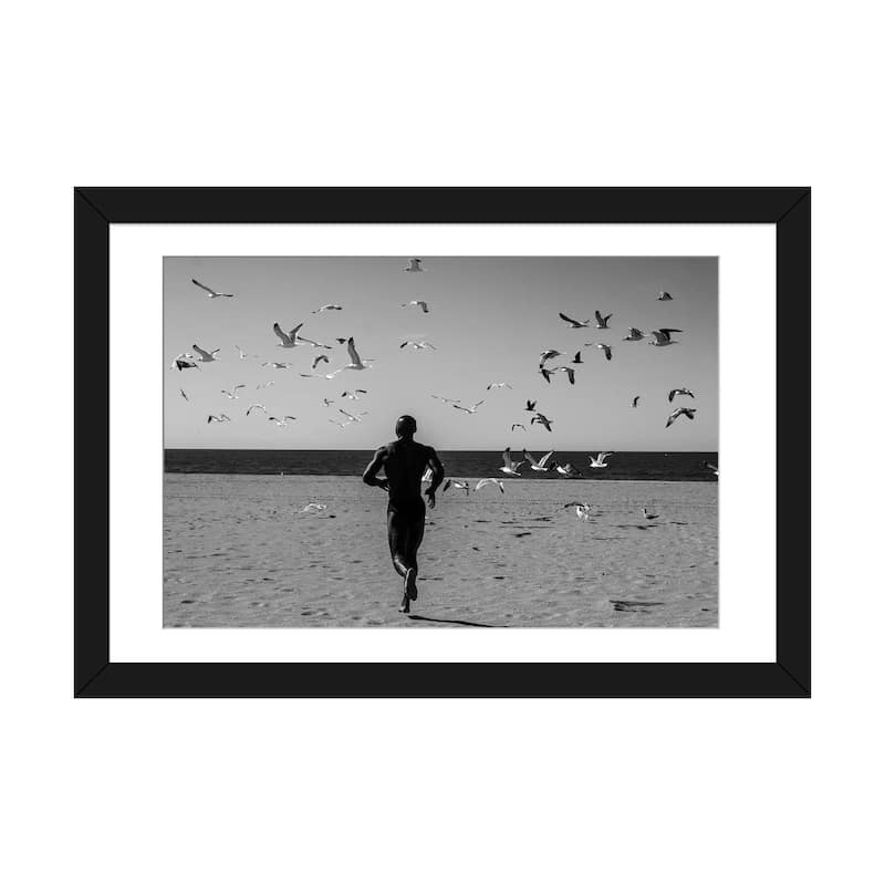 iCanvas "Victor With Birds" by Gregory Prescott PFA - Black - 24x32x1