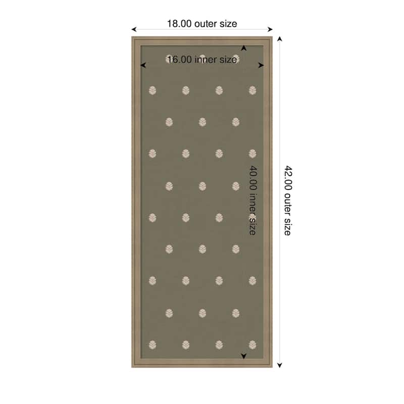 Kate and Laurel Pinboard Green Botanical Block Print