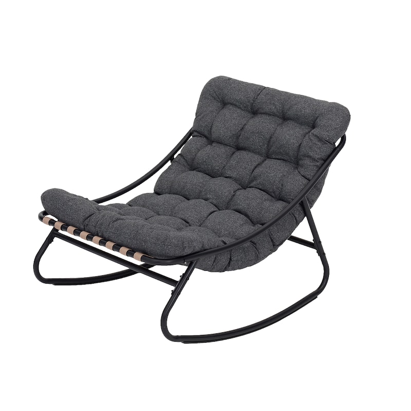 Modern Indoor Outdoor Rocking Chair with Cushion