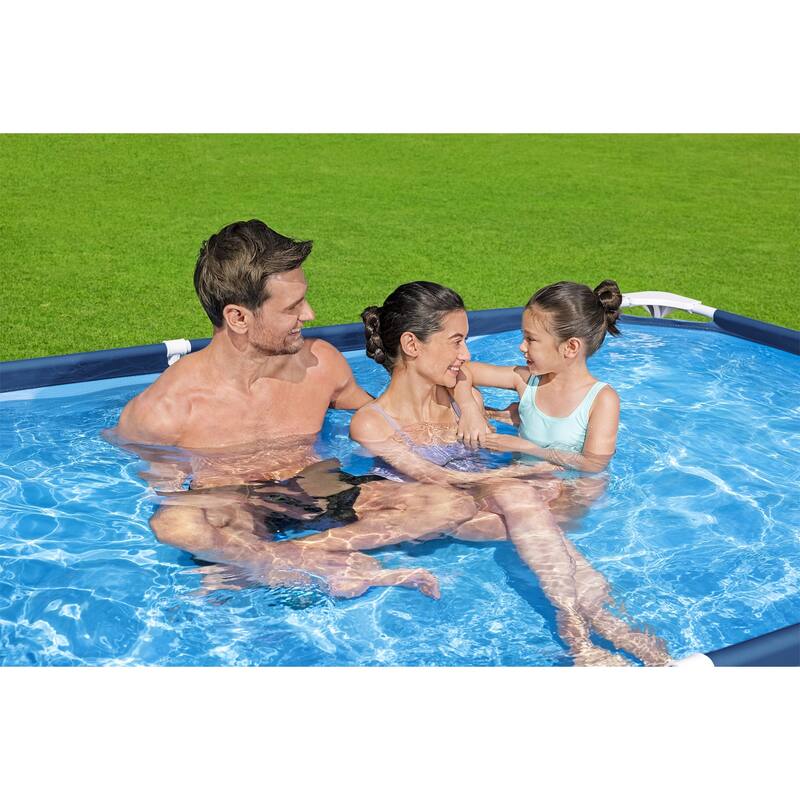 Bestway Steel Pro 8.5'x67"x24" Rectangular Above Ground Outdoor Swimming Pool