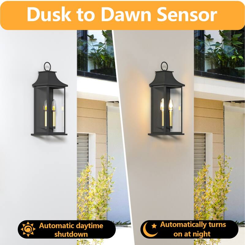 Maxax Black Metal Outdoor Wall Light