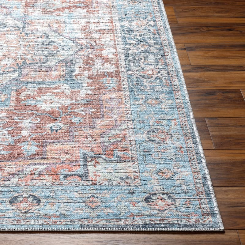 Livabliss Nolita Vintage Medallion Machine Washable Area Rug