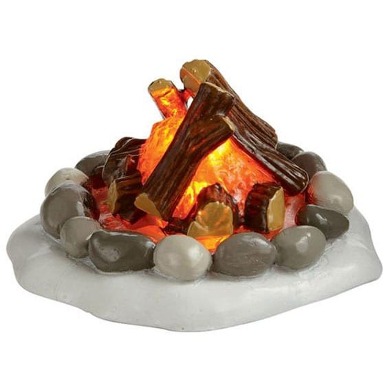 Lit Fire Pit