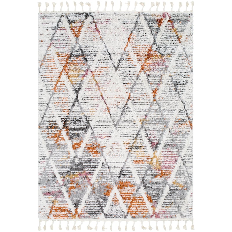 Livabliss Polaris Modern Diamond Trellis Plush Area Rug