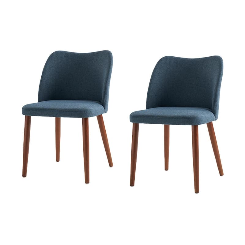 Melisa Upholstered Solid Wood Dining Chair Set of 2 by HULALA HOME