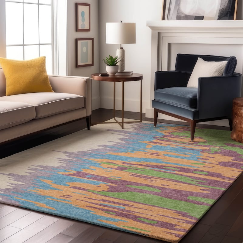 Premium Washable Super Soft Modern Ombre Mayfield Rug - Peach - 8' x 10'