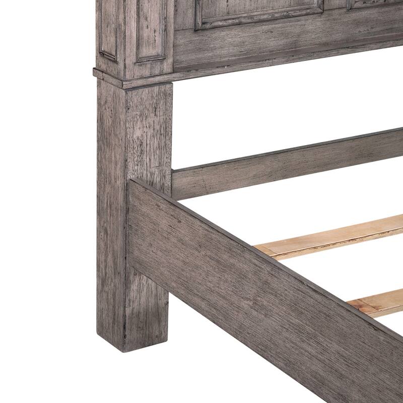 Big Valley Graystone Panel Bed, Dresser & Mirror Set