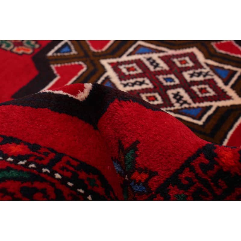 ECARPETGALLERY Hand-knotted Royal Baluch Red Wool Rug - 3'3 x 6'1