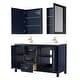 preview thumbnail 2 of 71, Daria 60 Inch Double Vanity, Cultured Marble Top, Medicine Cabinets