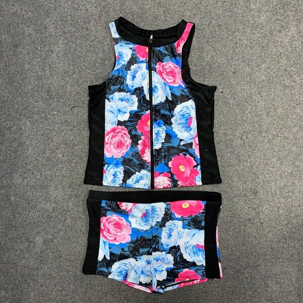 sleeveless rash guard swimsuit