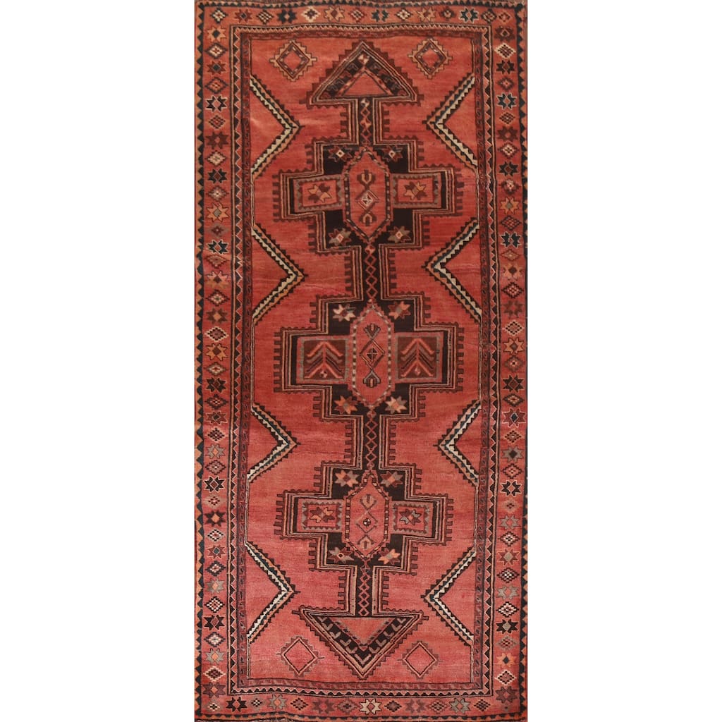 Hand Knotted Oriental 100% Wool Carpet Traditional Tribal Red Lori Area Rug - 11' 11'' X 5' 5''