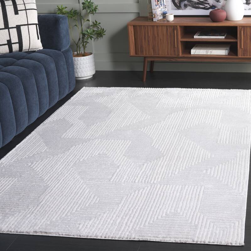SAFAVIEH Kingston Jiong Modern & Contemporary Rug - 9' x 12' - Ivory/Light Grey